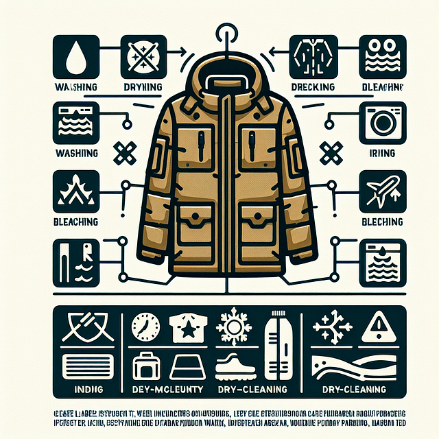 Care label symbols on a Carhartt parka being decoded