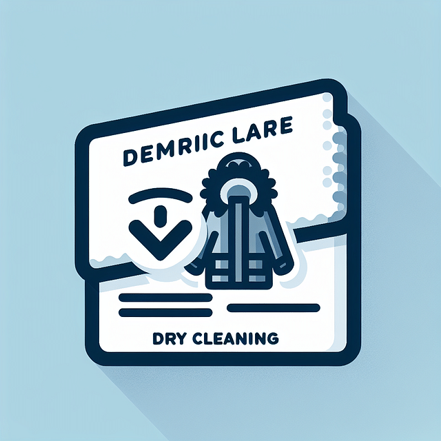 Care label on a Carhartt parka with the dry cleaning symbol highlighted