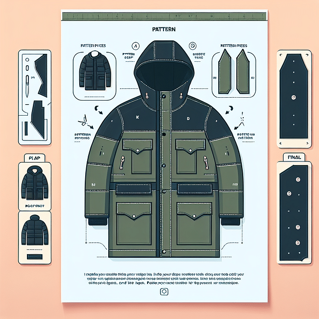 pattern making for a designer parka