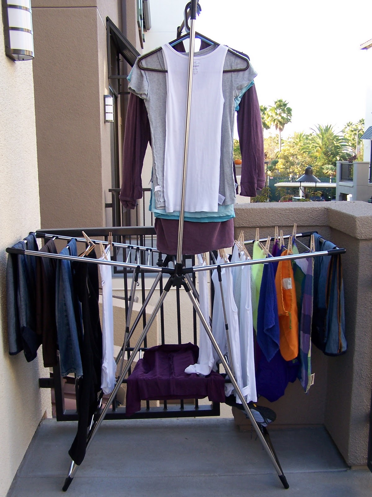 airing out clothes