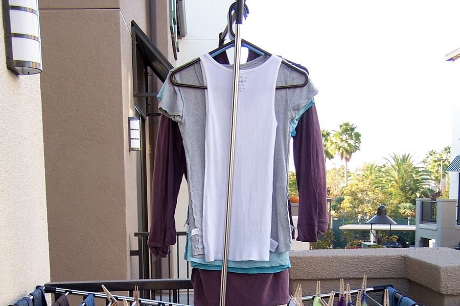 airing out clothes