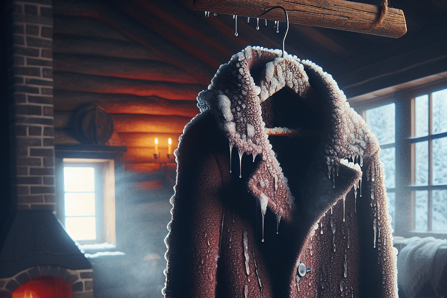 drying winter coat