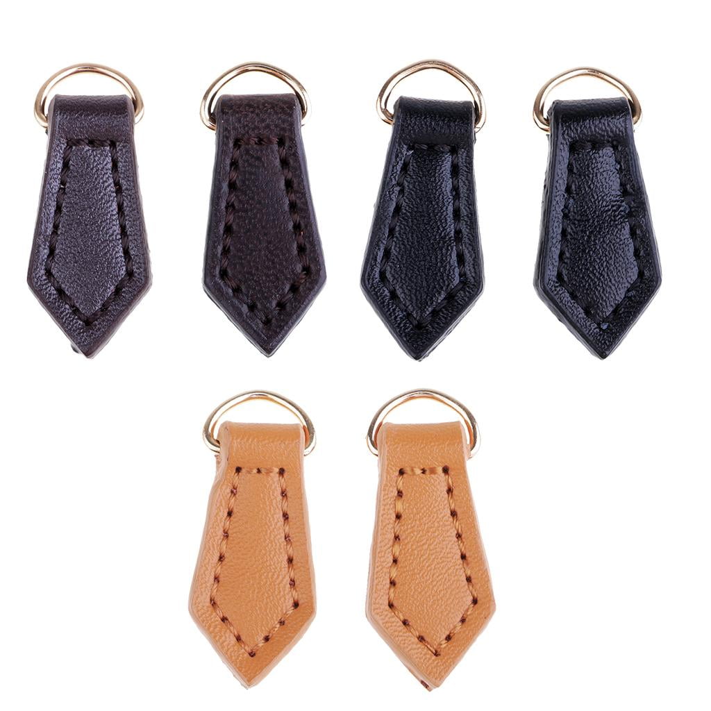 leather zipper pulls