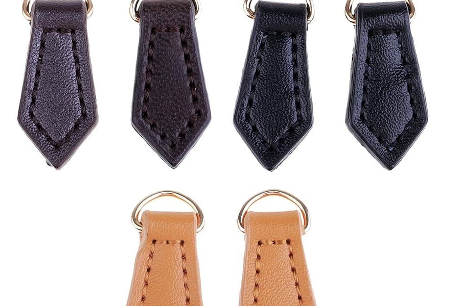 leather zipper pulls