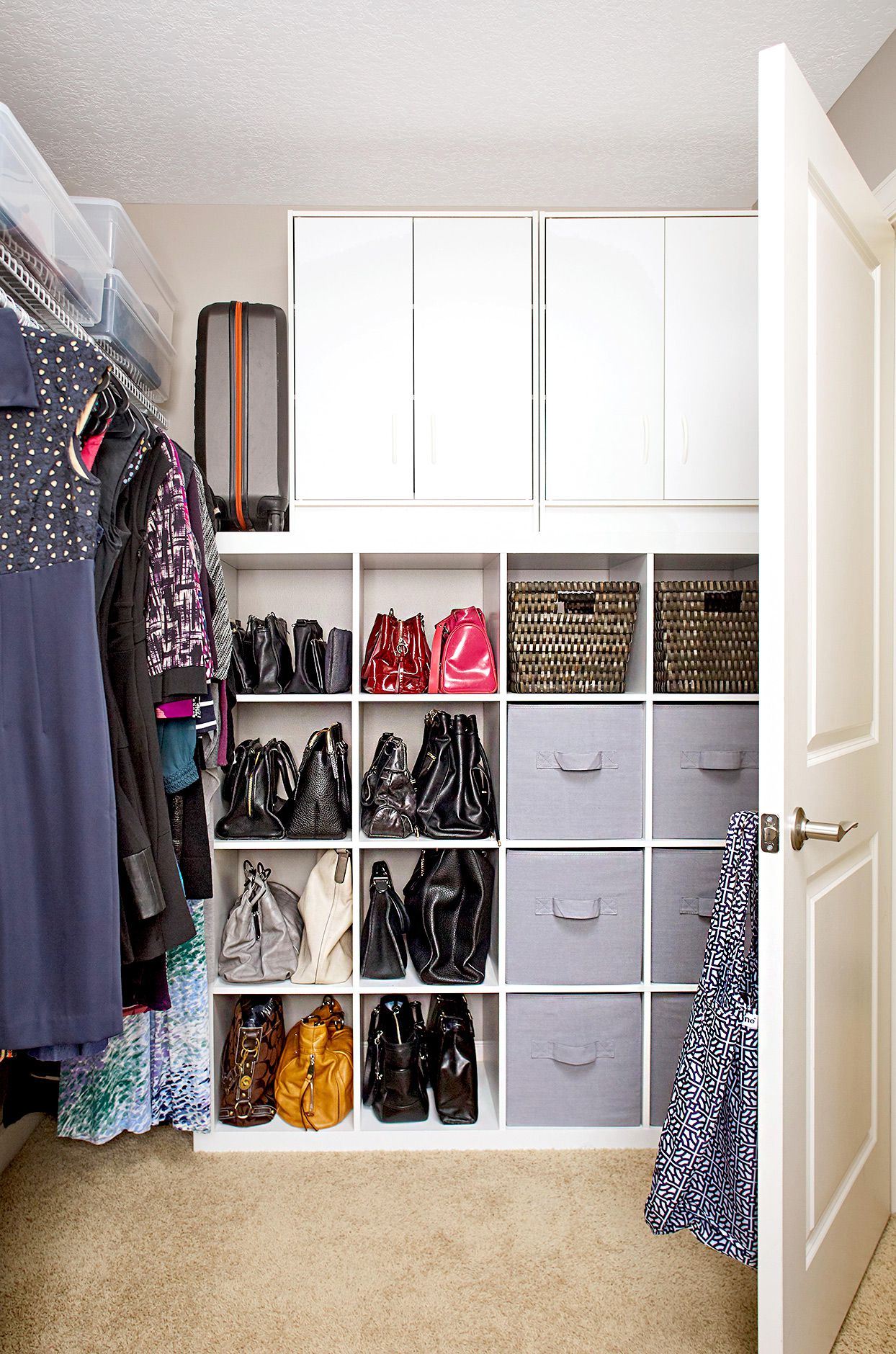 spacious closet storage