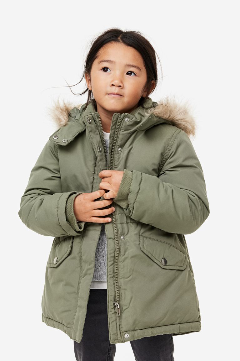 children's parka detachable hood