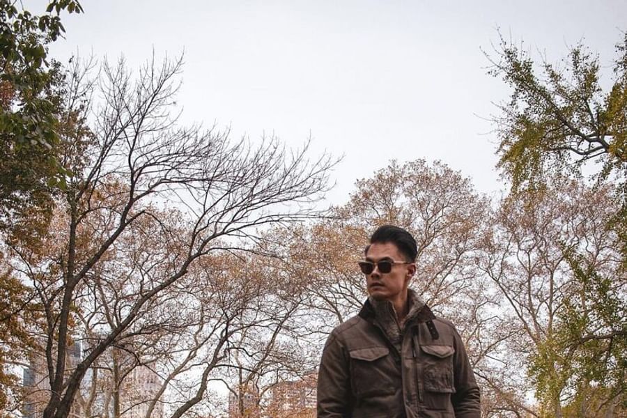 casual military parka outfit