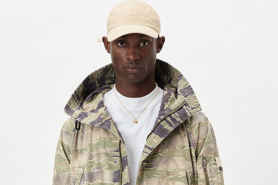 military parka with footwear