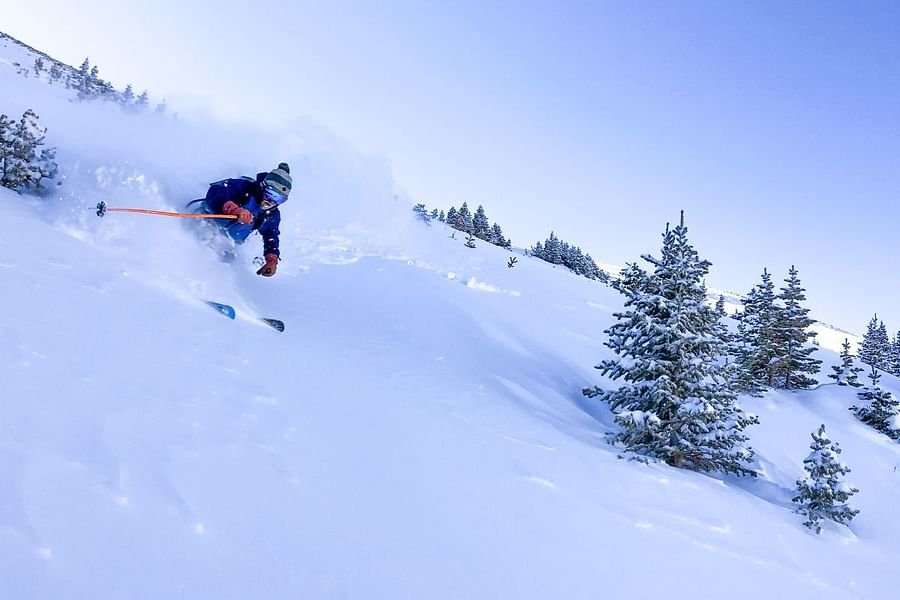 high-end parka with heated lining