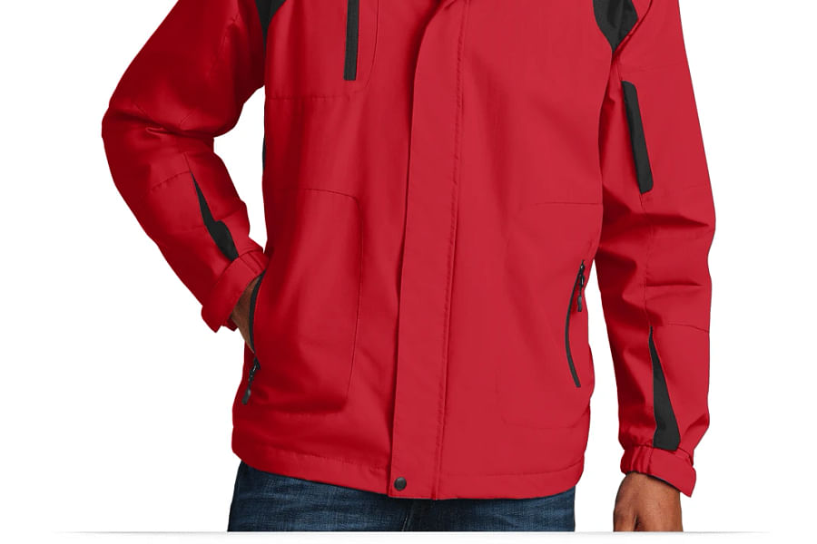 custom back panel embroidery parka