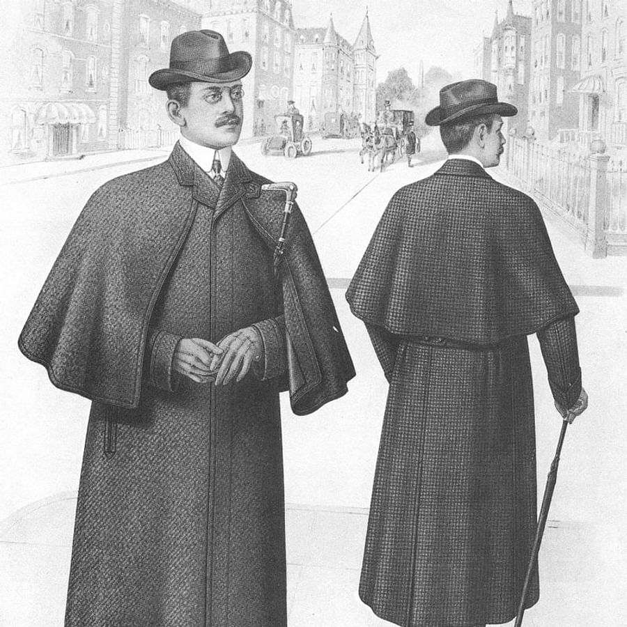 Men wearing popular 20th century parka styles